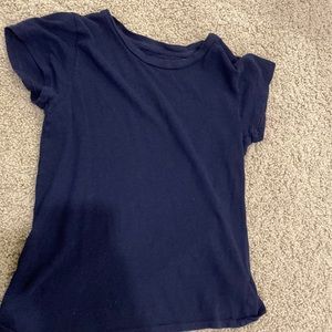 J. Crew, US S/M, navy blue short sleeve tee